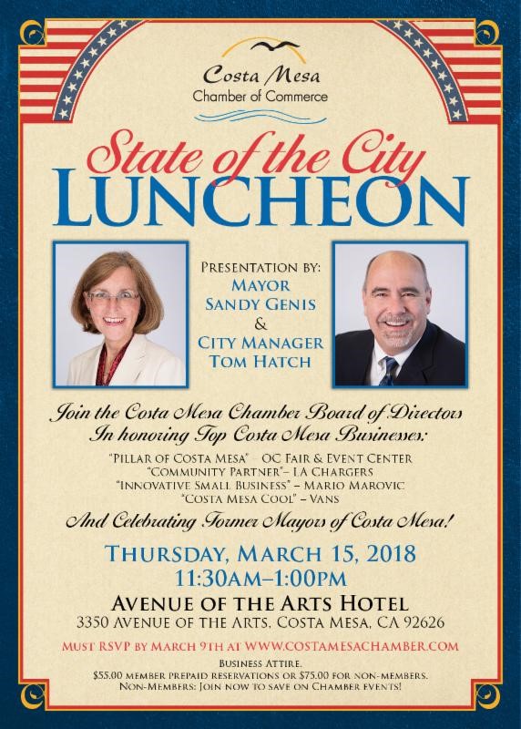 Mayor’s State of the City Luncheon City of Costa Mesa News